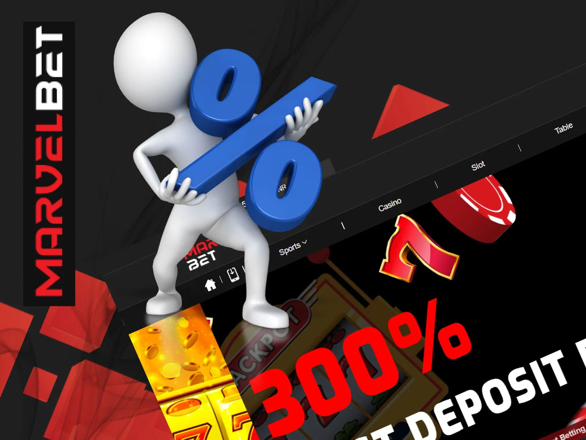 There are profitable odds and various markets in the MarvelBet sportsbook.