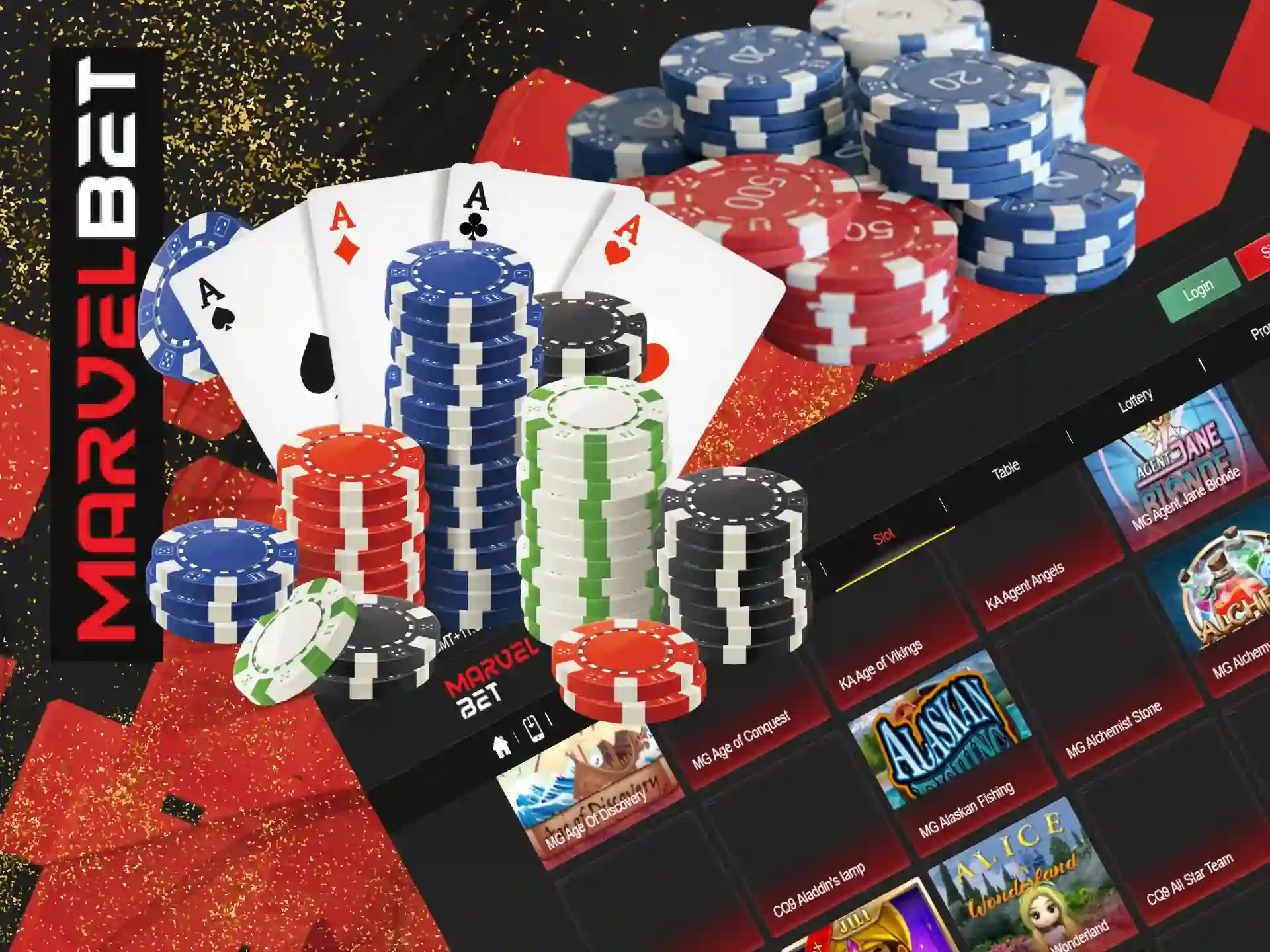 MarvelBet has different card games including baccarat.