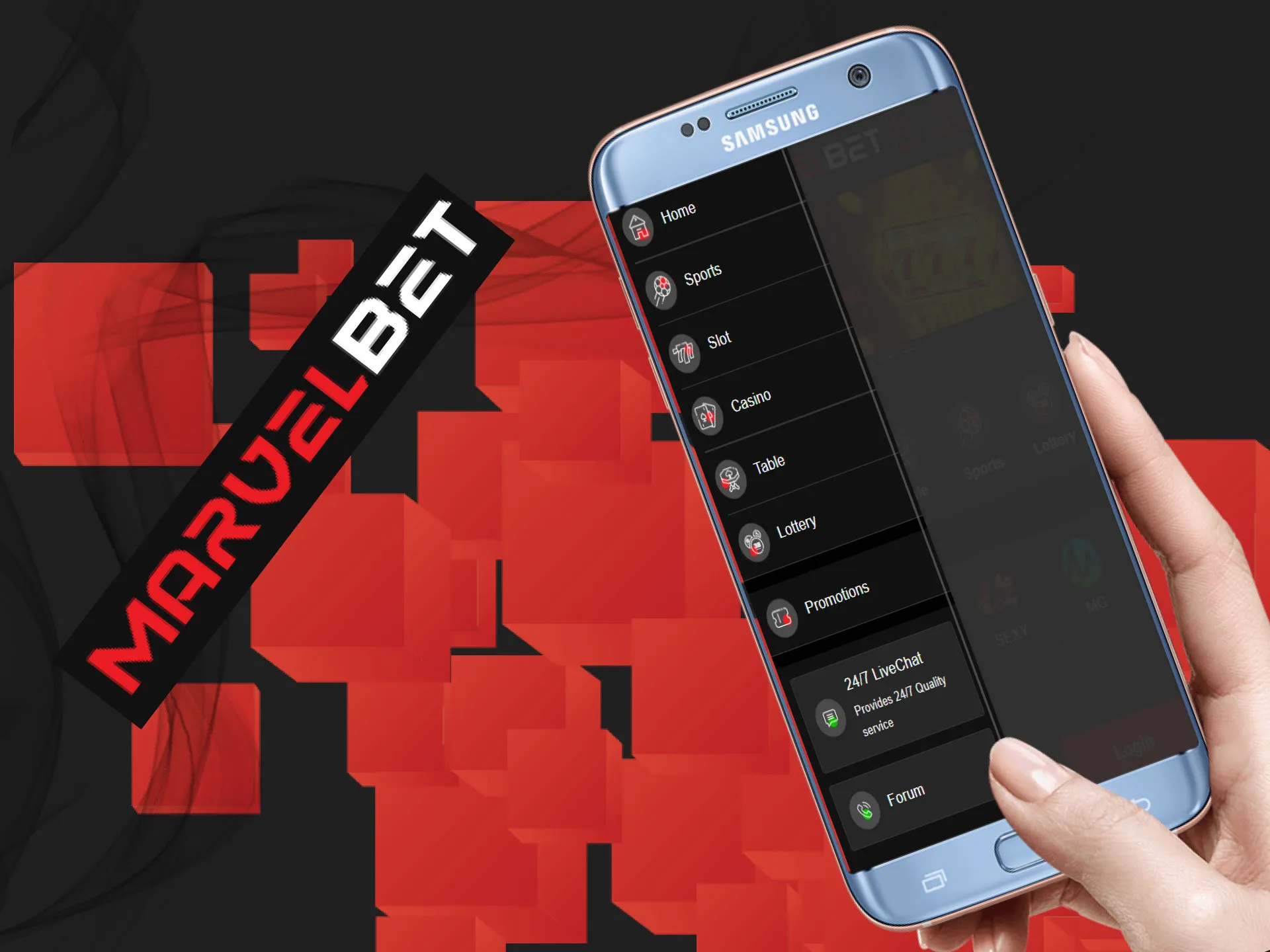 You can run the MarvelBet website via the mobile browser.