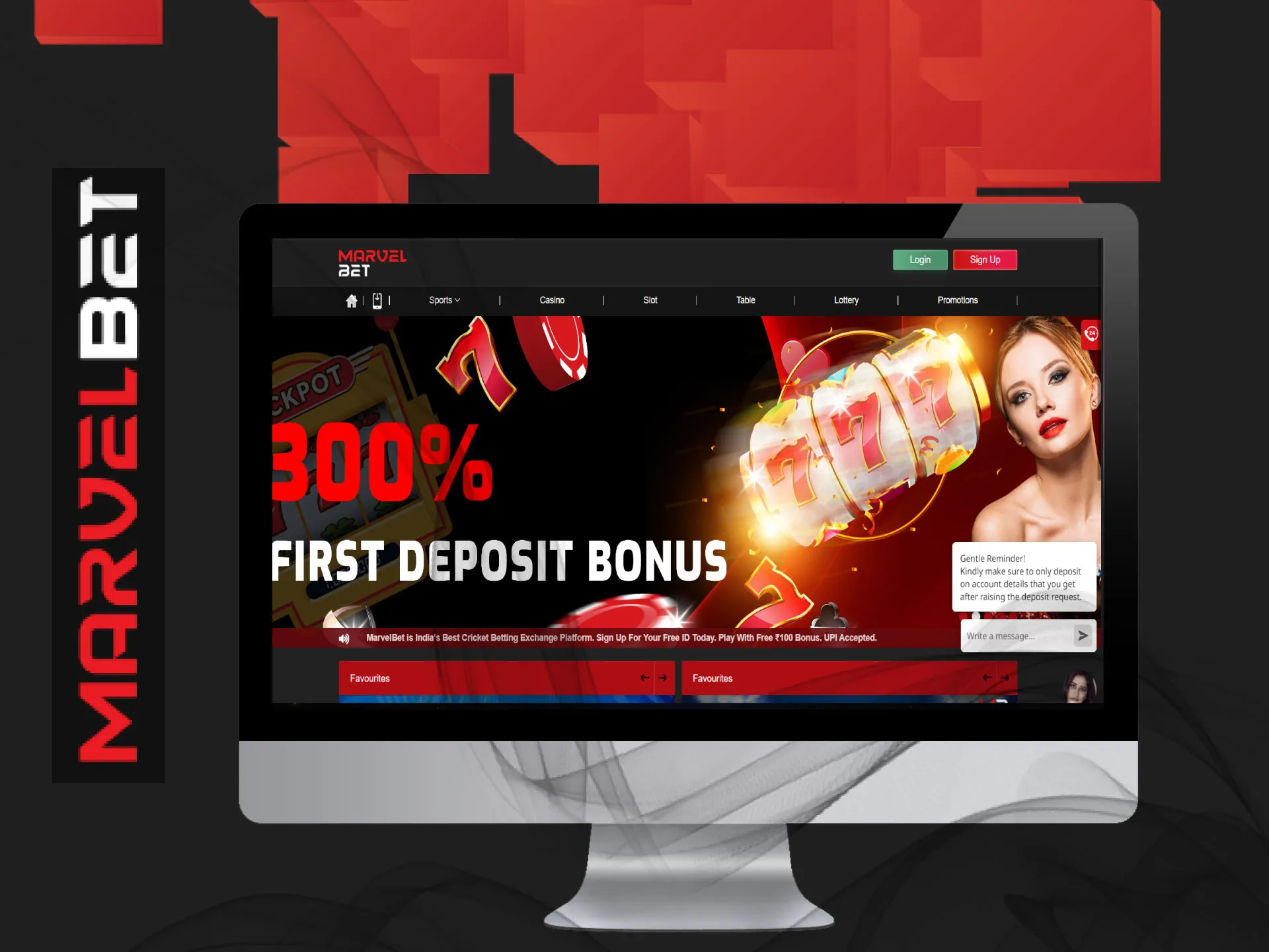 If you want to bet from a laptop then install the MarvelBet desktop version.