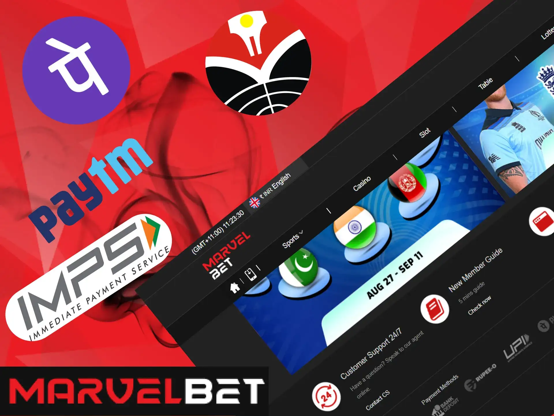 There are various payment methods for deposits or withdrawals at Marvelbet.