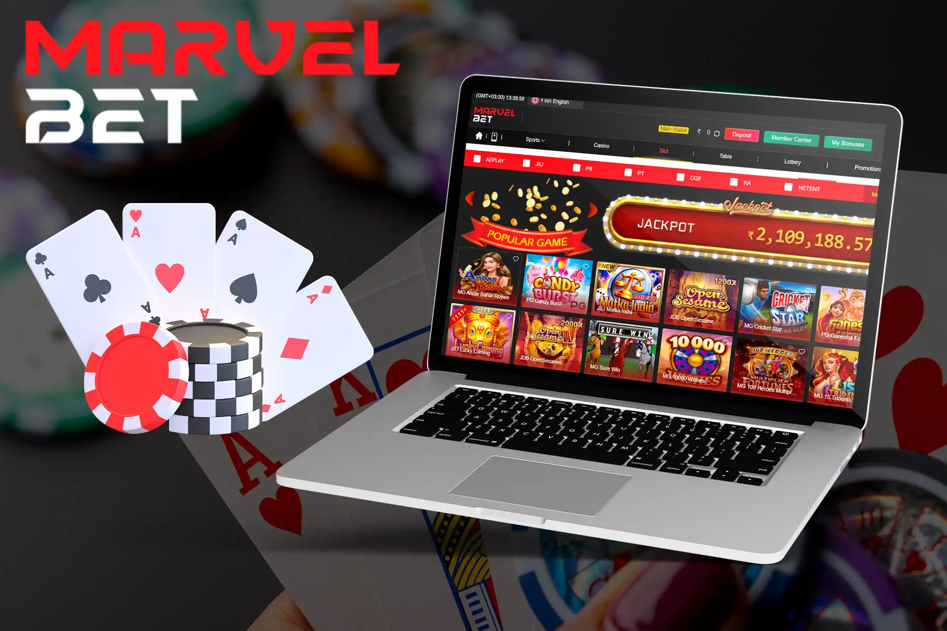 Pick your favorite casino game and start playing.