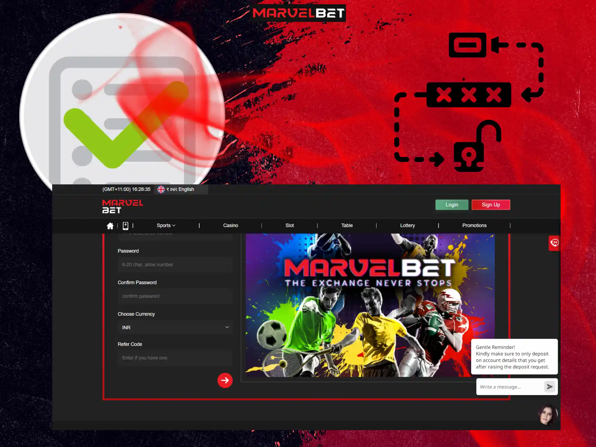 Verify your account to get an opportunity to withdraw money from MarvelBet.