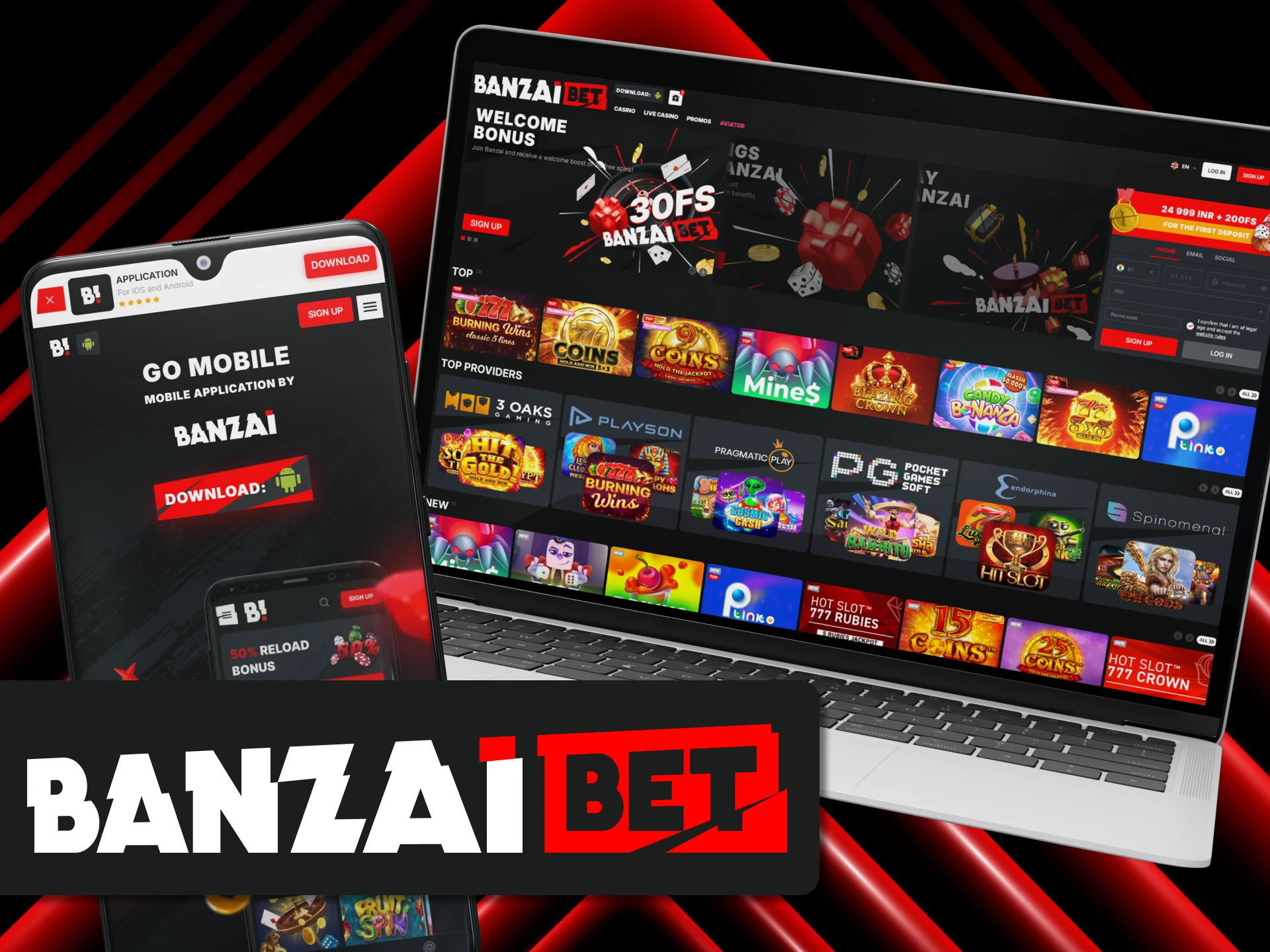 Pay attention to the fully legal for betting and casino games bookie Banzaibet.